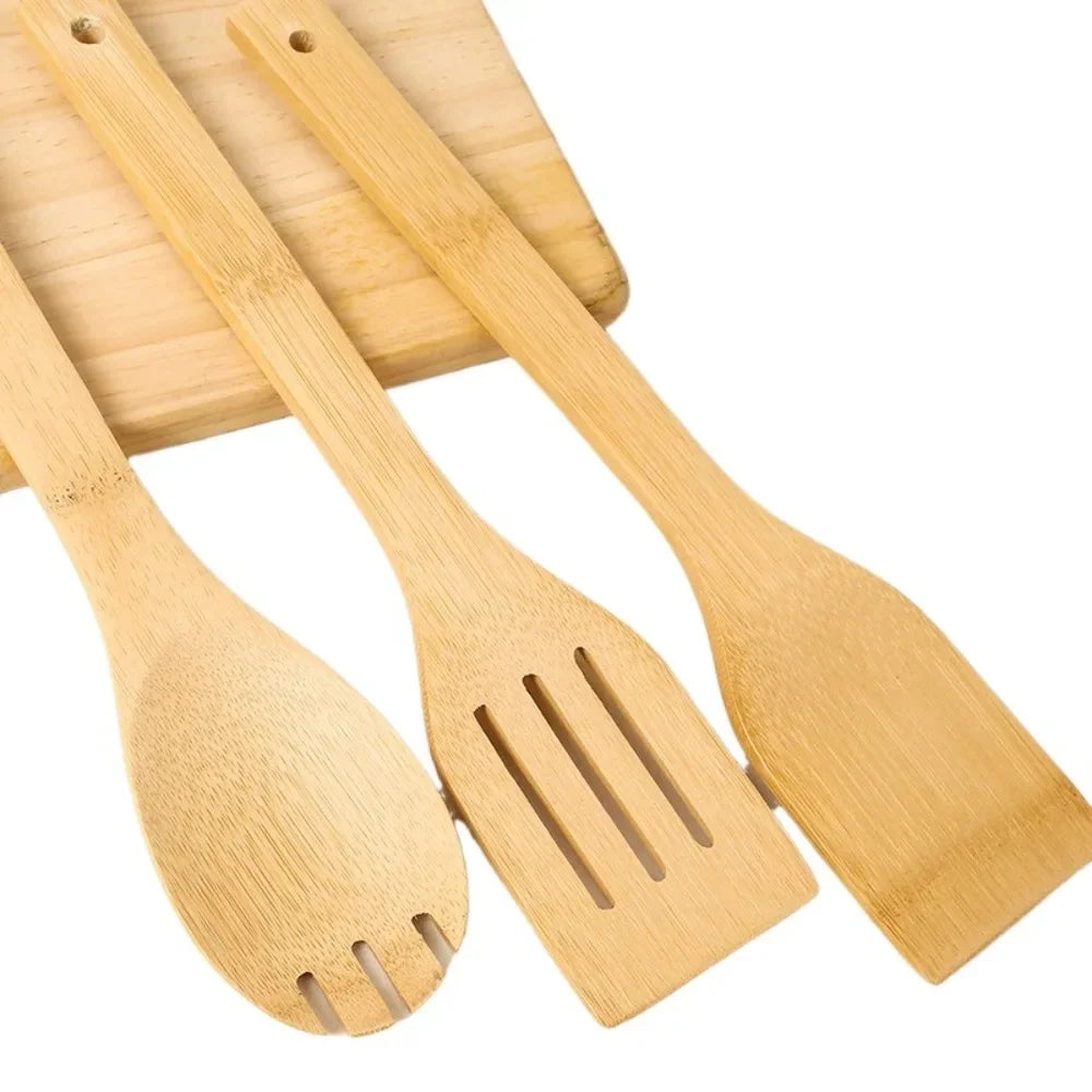 3 Piece Bamboo Utensil Set