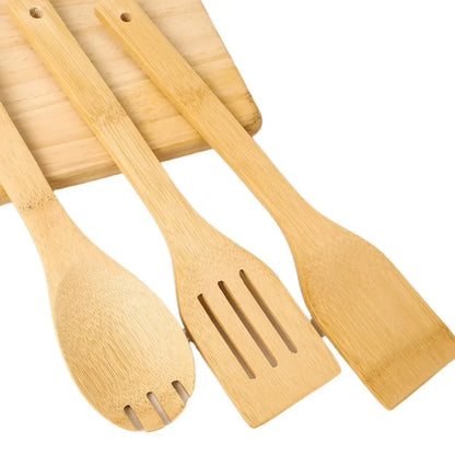3 Piece Bamboo Utensil Set