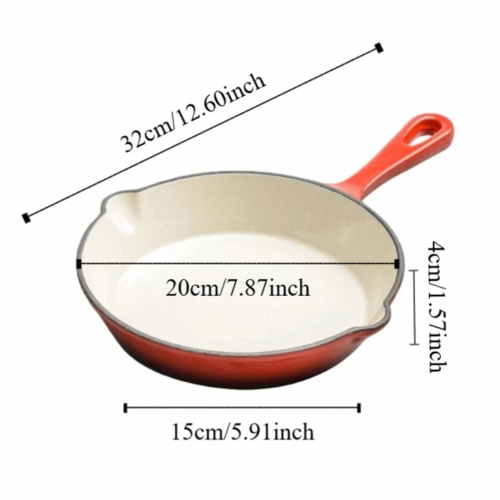 Non-Stick Enameled Cast Iron Fry Pan